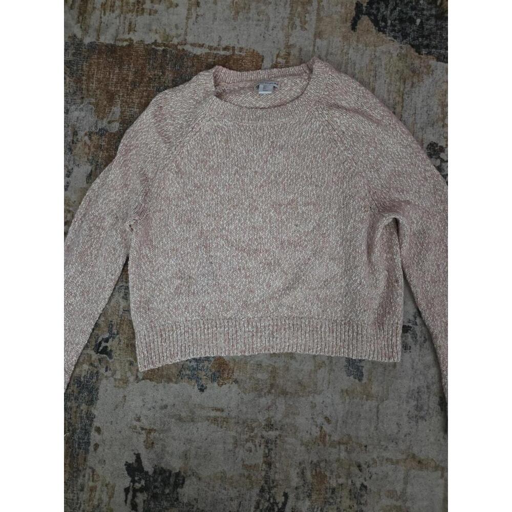 Wearing Your Heart On Your Sleeve Pink Pullover Sweater Womens Large